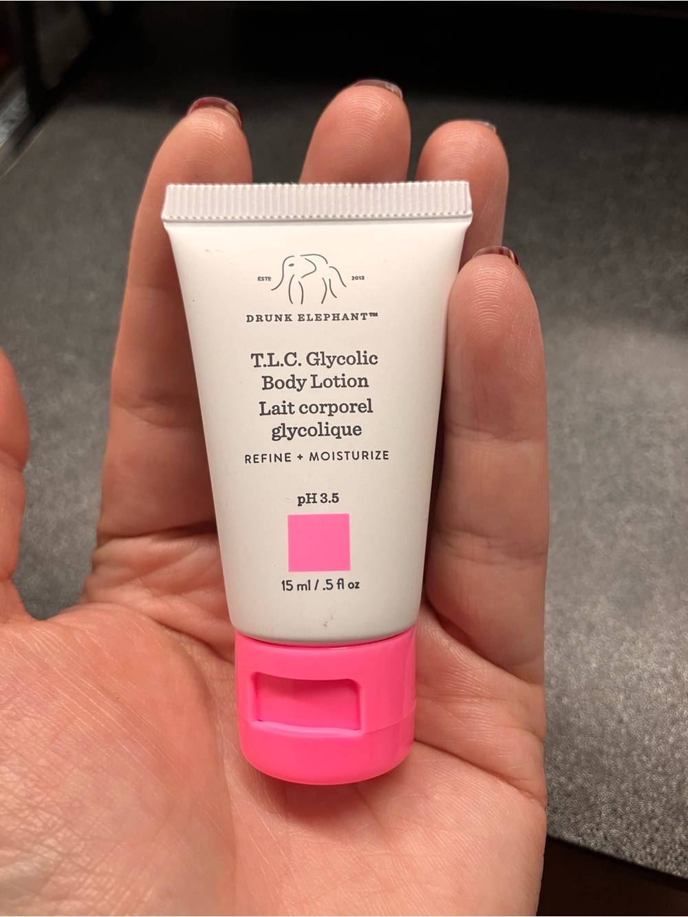 Drunk Elephant T.L.C. Glycolic Body Lotion - White & Bright Pink